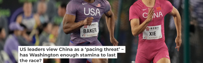 U.S. muscle or Chinese strategy – which one will prevail? Fred Lee/Getty Images